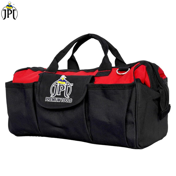 JPT 16-Inch Heavy Duty Waterproof Tool Bag | Oxford Cloth and Fine Stitching Build | Made-In India Bag | Portable Bag for Electrician, Technician, Mechanics, Carpenter, and More