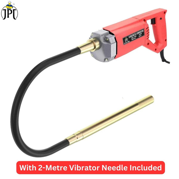Buy now the JPT heavy-duty 1050W pure copper motor concrete vibrator machine with 2 metre concrete vibrator needle at the best price online in India.