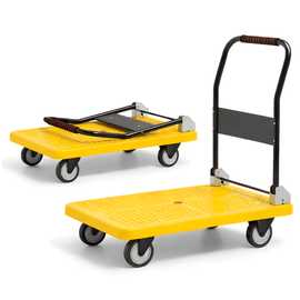 JPT Hand Truck Folding Trolley | 600kg Load Capacity with 5" Wheels, 90x60 cm Platform | Full Metal Pipe Frame for Extra Strength | Heavy Duty Material Handling Cart | Ultra Heavy Duty