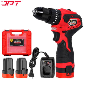 JPT Pro Series Brushless 18-volt Cordless Impact Drill Machine | 65N.M Torque | 0-2000RPM Speed | 35+3 Gears Box | 2 Speed Modes | 3/8-inch Metal Chuck | 1500mAh Battery | Fast Charger