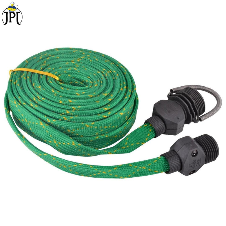 JPT High Pressure Garden Hose Nozzle Water Spray Gun | 5 Pattern Watering Mode | 10-Metre Durable & Flexible Hose Pipe | Include Tap Adapter and 3 Clamps
