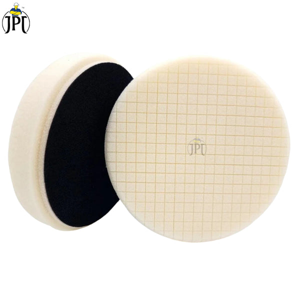 JPT T-20 White Colour 6-Inch Polishing Pad | 6-Inch 150mm Backing Plate | Compound Buffing Sponge Pad for Car Buffer Polishing and Waxing