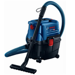 Buy Bosch GAS 15 heavy-duty vacuum cleaner, featuring 1100W motor, dual-mode functionality, 15L capacity, and advanced filter system for wet and dry cleaning.