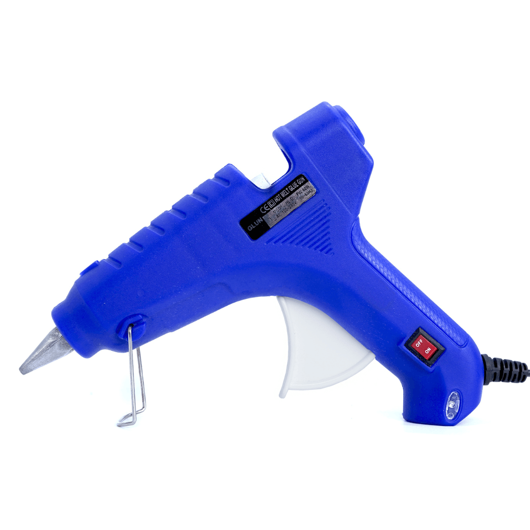 JPT 60W / 100-240V / 50-60 Hz Adjustable Hot Melt Glue Gun With On / Off Switch | LED Light | Easy Grip | Used It For Repairs Plastic, Wood, Metal Products, Art and Crafts