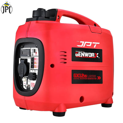 JPT Proseires Genworx 1000W/1.0KW Small and compact Manual Start Inverter Petrol Generator Lightweight, With Advanced Frequency Control, Ideal for Camping, Outdoor Events & Home Backup Power