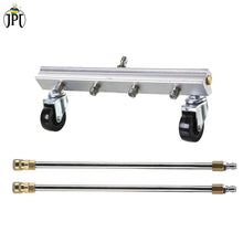 Buy the JPT pressure washer undercarriage cleaner, featuring 4000 psi power, stainless steel build, dual-functionality, fan-shaped nozzles, and 2 extension Wands.