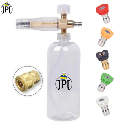 Buy now the JPT heavy-duty snow foam cannon with 5-piece pressure washer nozzle tips at the best price online in India. Limited Time Offer. Buy Now