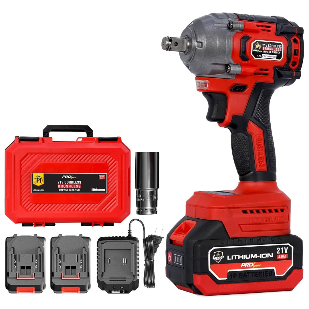 Get outstanding power and precision with the JPT Pro Series brushless 21-volt cordless impact wrench. Buy now and get 12-months warranty and customer support.