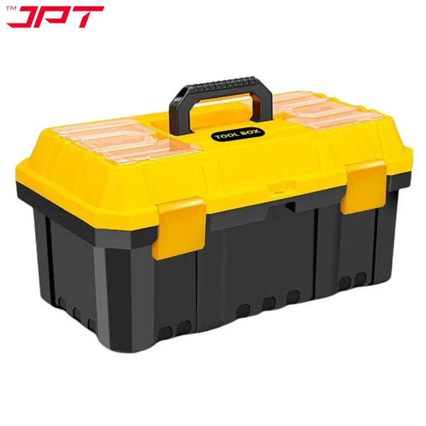 Buy now the JPT 14" heavy-duty tool box featuring best build quality, transparent lid with tray, lightweight & water-resistant design, and more. Buy Now