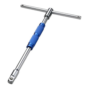 JPT 360° Rotation T Type Socket Wrench 1/2 (12.5mm) Detachable T-bar Spanner for Hex/Twelve Angle Socket Sleeve Tools