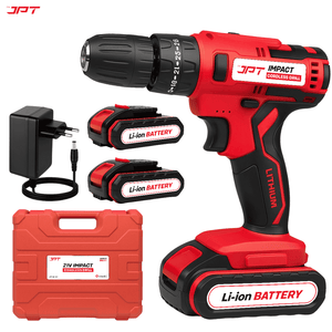 JPT Heavy-Duty 21V Impact Cordless Drill Machine | 28N.M Torque | 0-1350RPM Speed | 25+3 Gears Setting | 2 Speed Modes | Bright LED Light | Forward & Reverse | 2000mAh Battery | Fast Charger