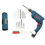 Bosch GSB 450 Wrap Set Pistol Grip Impact Drill Machine | 450W Power | ‎2600 RPM Speed | 1.8Nm Torque | ‎Reverse Rotation | Variable Speed | Compact | Drill & Screwdriver Bits Set