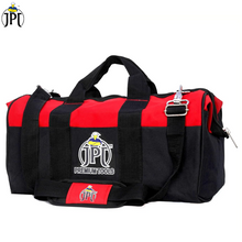 JPT 18-Inch Heavy Duty Tool Bag, Wide Mouth Tool Storage Bag with Interior Pockets, Large Capacity Tool Tote Bag for Electricians, Power Tools Organizer