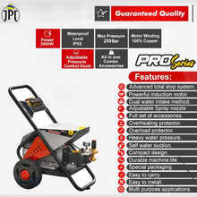 JPT Pro Series 3.7HPC Max Pressure- 250 Bar, Professional High-Pressure Washer, 2.8KW Power - Heavy-Duty Commercial Pressure Washer for Car Service Centers, Industrial & Home Cleaning Applications