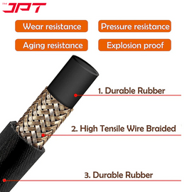 Buy the JPT heavy-duty 8-metre pressure washer hose pipe, featuring superior quality build, universal fitting, kink resistant, compatible with many brands.