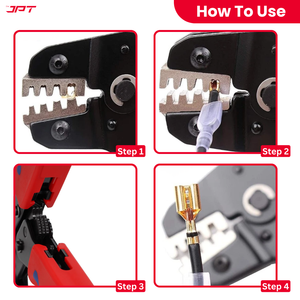 JPT ratcheting Open-Barrel Wire Crimping Tool Designed for Non-Insulated Terminals in the 0.5–2.5MM² (26–16 AWG) Range. Ideal for Electronics, Automotive, and Electrical Wiring.
