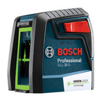 Buy now the Bosch GLL 30 G line laser measuring instrument offering precise measurements with a green laser, self-leveling, and a 10m range. Buy Now