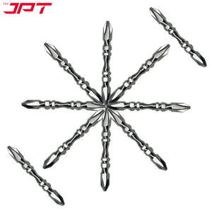 JPT 10-Pieces Two Sided Magnetic Screwdriver Bit Set | S2 High Torque Alloy Steel | PH2 Power Drill Double End