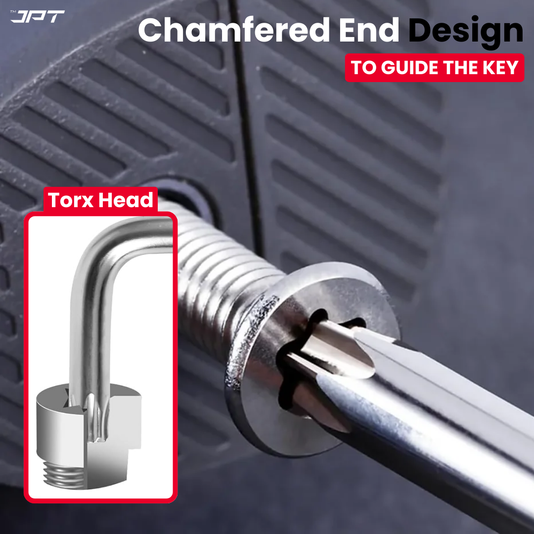 JPT 9-Piece Torx Allen Key Set (T10–T50) – 5 Inch L-Type Heavy Duty CR-V Chrome Vanadium Allen Key, Professional Heavy Duty Hex Key Set with Holder for Bike, Car & Industrial Use