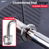 Buy JPT 9-piece CR-V Torx Allen key set (T10–T50) with 5-inch L-type design for extra leverage. Heavy duty cr-v hex key set for bike, car and workshop repair.