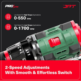 Buy now the JPT Pro Series 21v cordless impact drill machine at the most discounted price online in India. Shop best collection of drill machine for home at JPT
