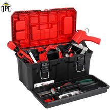 Buy JPT Pro Series 22-inch heavy-duty plastic tool box, featuring transparent organizers, a removable tray, a dustproof, and water-resistant seal at best price.