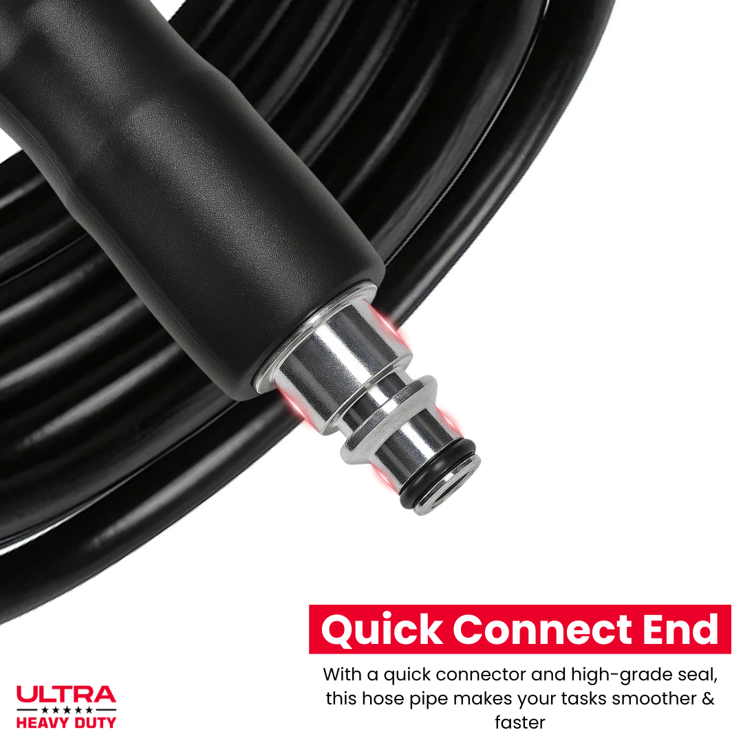 JPT Heavy Duty High Pressure Hose Pipe For Bosch Aqt Series (10 Meter), Black