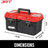 Buy JPT Pro Series 16" heavy-duty tool box, featuring two transparent lid, one removable tray compartment, dustproof & waterproof seal design, and more. Buy Now