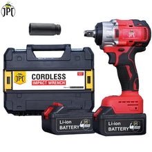 JPT 21-Volt Powerful Brushless Motor Cordless Impact Wrench | 550 Nm Torque | 4200 RPM Speed | 1/2-Inch Head Hex Shank | 3 Bright LED Lights | 4000mAh Battery | Fast Charger | Socket | Carry Case