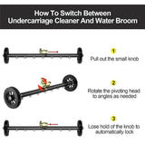 The JPT Dual Function Undercarriage Cleaner with 25" Pressure Washer Water Broom | 4000 PS | 7 Nozzles | 3Pcs Extension Wand | 1/4" Quick Connect
