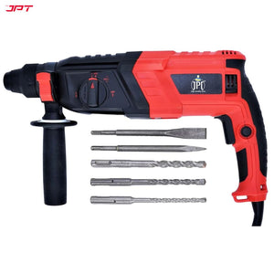 JPT Pro 26MM SDS-Plus Heavy-Duty Rotary Hammer Drill Machine | 1050W Motor | 1200RPM Speed | 3.0 Joules Impact | 4900 BPM Force | 3 Function Modes | Forward & Reverse Function