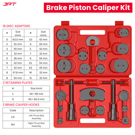 Buy JPT 22pcs Brake Caliper Piston Rewind Kit Set for car & SUV brake pad replacement and caliper maintenance al at the best price. Buy Now