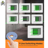 Buy now the JPT 360° 4D self-leveling laser level, featuring 5 green beams, ±3mm accuracy, mini tripod, 10m range, auto-balancing, and more. Buy Now