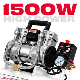 JPT Compressor 9L Oil Free Air | 1500W/2HP Portable Auto Cut-Off | Maintenance Free Compact Air Compressor for Painting, Nailing, Garage & Auto Workshop Use