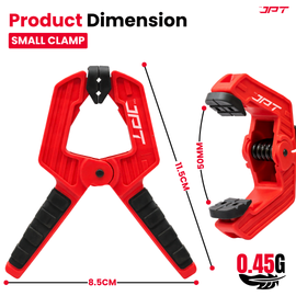Buy JPT Ultra heavy-duty 2.5 inch (50mm) spring clamp with hardened steel spring and rotating pads. Ideal for woodworking, carpentry, DIY and workshop use.