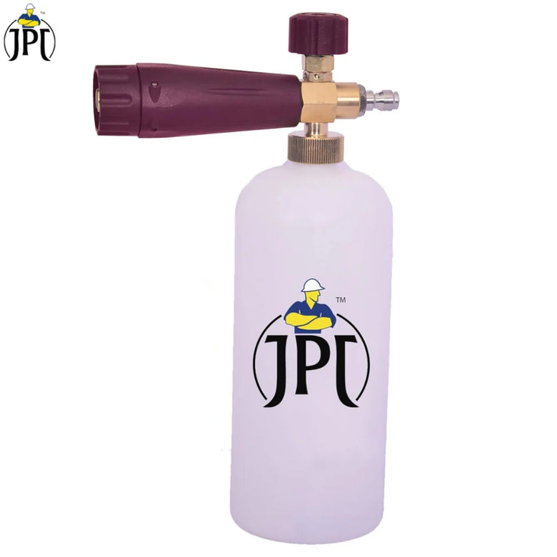 JPT Combo Lite Foam Cannon with Universal High Pressure Washer Gun and 1/4-Inch Solid Brass Quick Connector – Compatible with Most Pressure Washer Brands