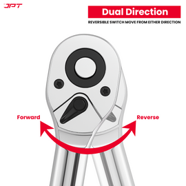 Buy JPT heavy-duty 1" socket ratchet wrench with 24-tooth gear, reversible drive, and spring-loaded quick release. Ideal for car repair, bikes, EVs, and more.