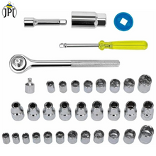 JPT 40-in-1 Practical Ratchet Wrench Socket Handle Set | Carbon Steel Multi-Function Spanner Kit | Manual Auto Car Repair Tool | Clearance Sale 2024