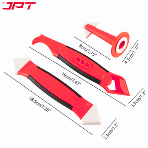 JPT 3-Piece Silicone Caulking Tool Kit | Sealant Finishing Grout Scraper | Gap Filler | Scraper Finishing Tool for Sinks, Bathtubs, Windows, Tiles, and All Sealing Projects