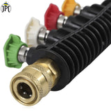 Buy JPT combo 15cm high pressure washer extension wand with 4 spray nozzle tips & quick connector to meet all your pressure washing needs with just one purchase.