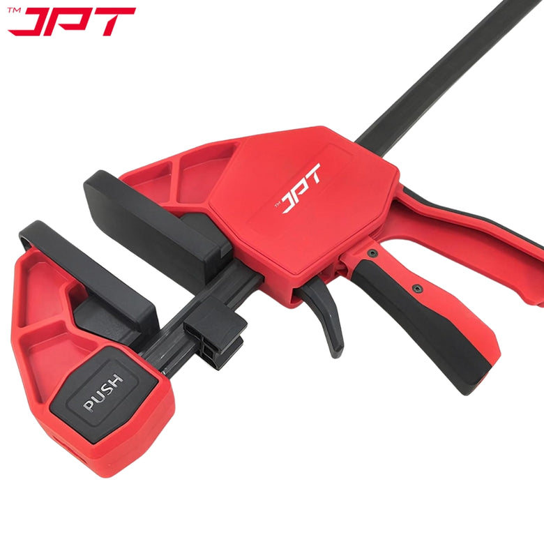 JPT Ultra Heavy-Duty 57-Inch Quick-Grip Bar Clamps | 1200mm Clamping Range | One-Handed Wood Clamps with Quick-Release Trigger | F-Clamp Set | 661 lbs Hold | Woodworking, Carpentry, DIY