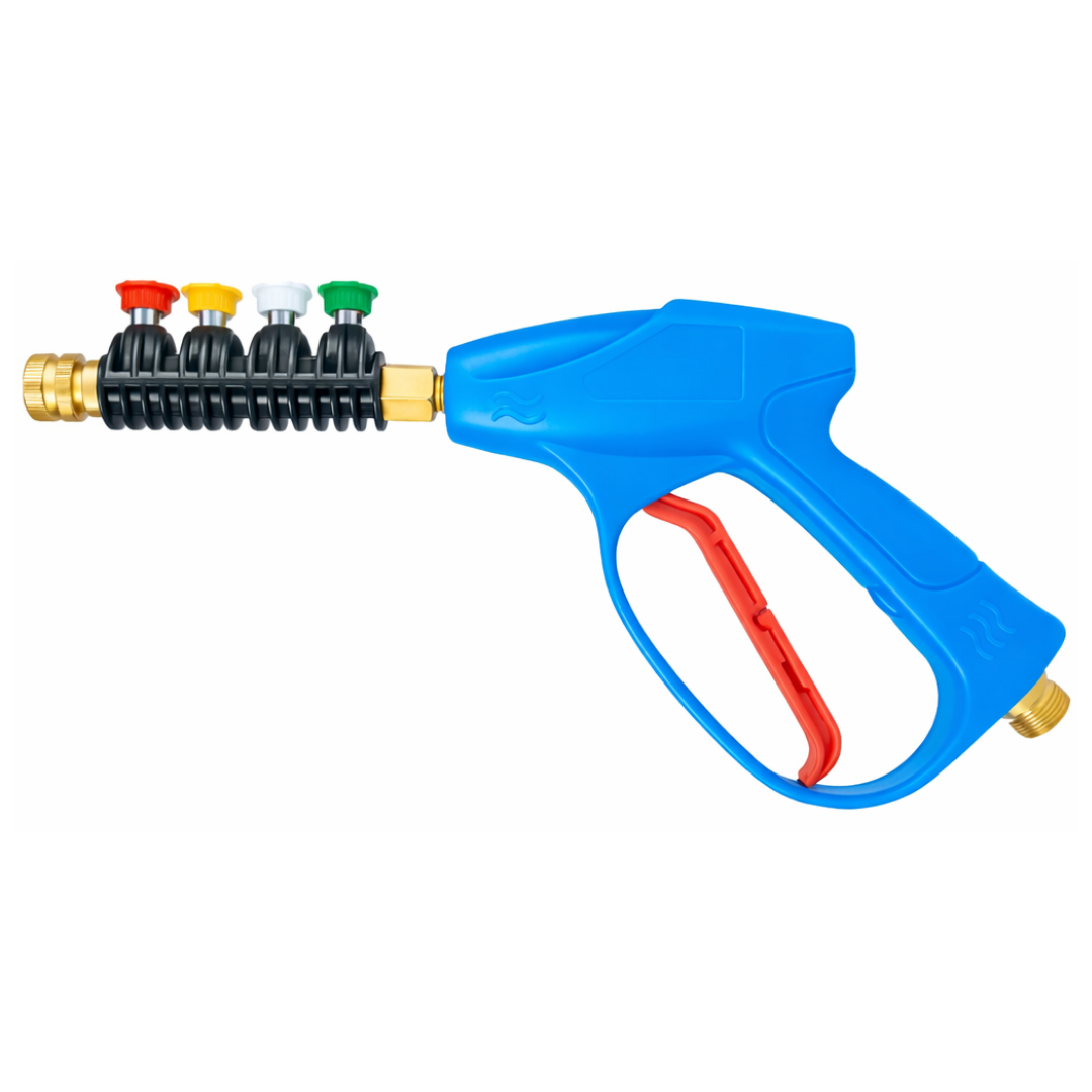JPT Heavy-Duty High Pressure Washer Gun with 4 Nozzle Tips | Max. 300 Bar Power | Max. 3000 PSI Pressure | Lock Trigger for Safety | 1/4-Inch Quick Connector included