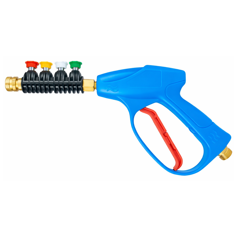 JPT Heavy-Duty High Pressure Washer Gun with 4 Nozzle Tips | Max. 300 Bar Power | Max. 3000 PSI Pressure | Lock Trigger for Safety | 1/4-Inch Quick Connector included