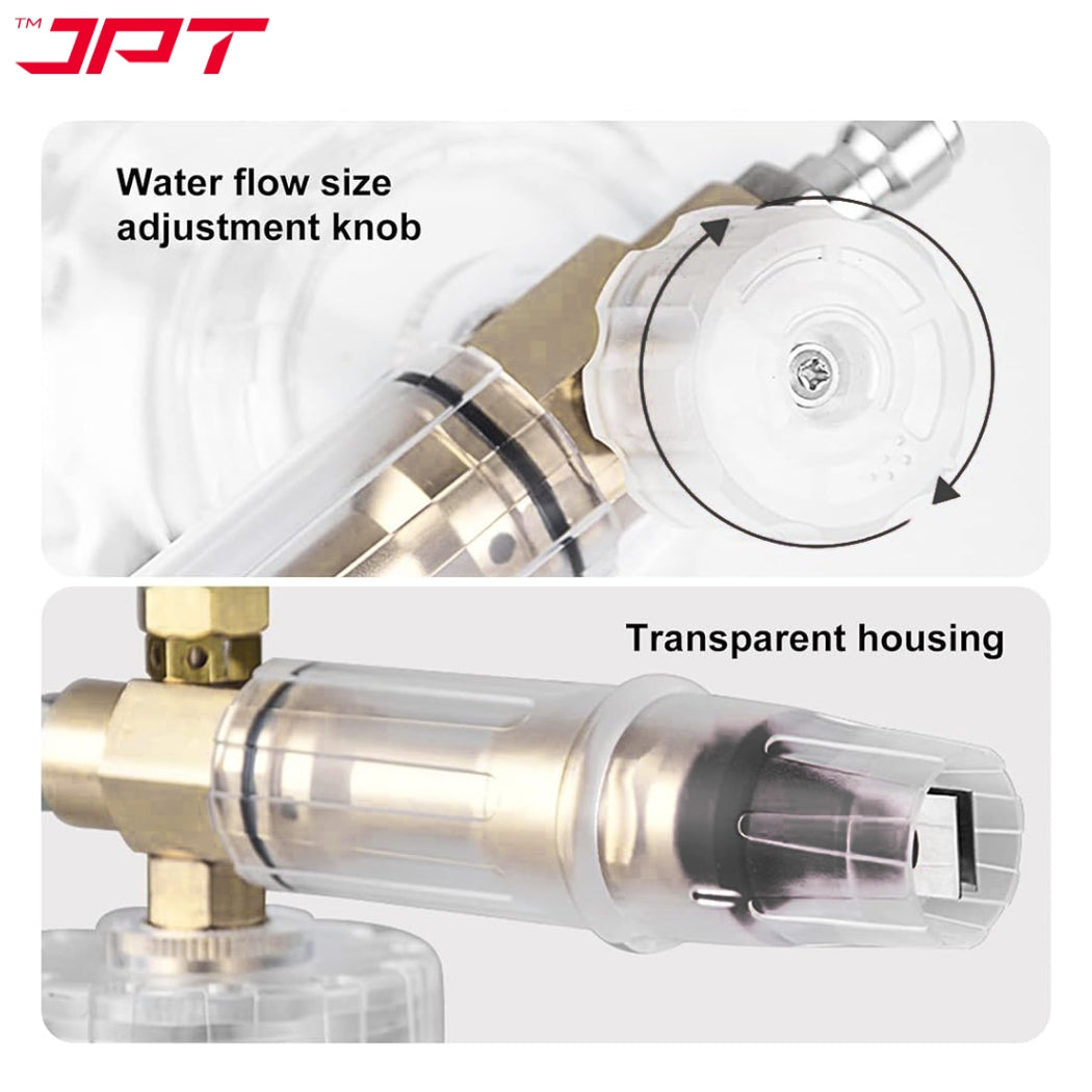 JPT Heavy-Duty Snow Foam Cannon | 70Bar Power | 3000PSI Pressure | Adjustable Nozzle | 1.1mm Orifice | 1-Litre Capacity | 1/4