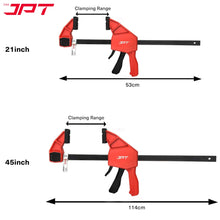 JPT Pro Series 21-Inch Quick Grip Clamps for Woodworking, One-Handed Wood Clamps with Quick-Release Trigger, Heavy-Duty Spreader Clamps Set, 74KG (165 lbs) Holding Capacity