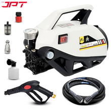 Buy JPT heavy-duty f5 domestic car pressure washer, featuring powerful 100% copper induction motor, 2400 psi, 160 bar, 10l/min water flow, and safety features.