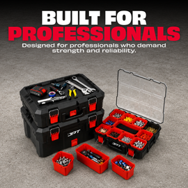 JPT Ultra Heavy Duty 5-Piece Modular Tool Box with 8" Rugged Wheels