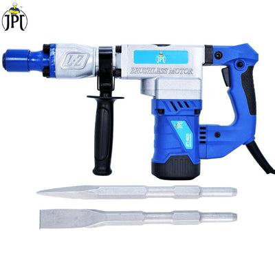 JPT SDS Plus Professional 5 KG Concrete Breaker Machine | 1500W | 4200RPM | 3100 BPM | 10.5 Joules | Fat and Pointed Chisels | Carry Case | Auxiliary Handle