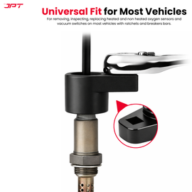 Buy JPT heavy duty 22mm oxygen sensor socket tool with offset and slotted design for tight engine access. Ideal for O2 sensor removal and car repair workshops.