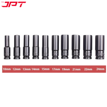 JPT Heavy-Duty 10-Piece Deep Impact Wrench Socket Set | 8MM To 24MM Long Size | 1/2-Inch Drive Size